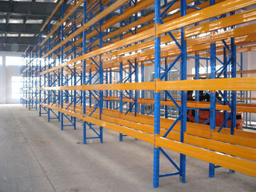 Supports résistants de stockage d'entrepôt avec le revêtement de poudre, système élevé de défilement ligne par ligne