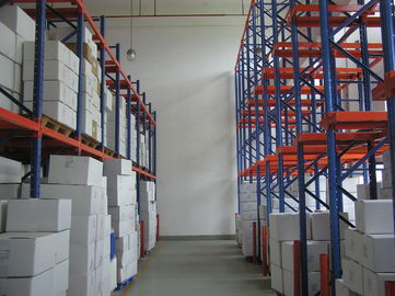 Les biens ont galvanisé le support, le bleu et l'orange à haute densité industriels de chariot élévateur des supports ISO9001 de stockage